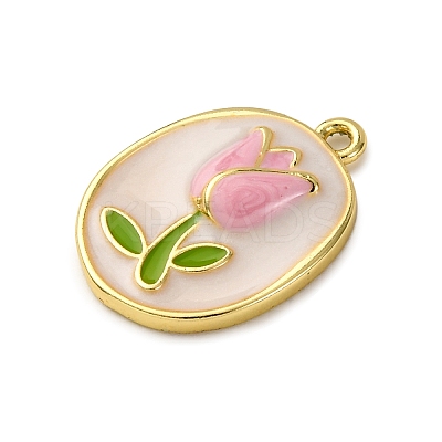 Brass Enamel Pendants KK-C119-19B-02-1