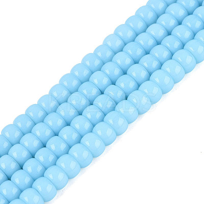 Opaque Glass Beads Strands GLAA-NH0002-B01-C09-1