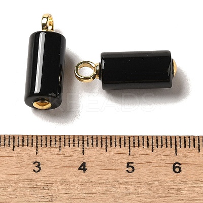 Natural Black Onyx(Dyed & Heated) Pendants FIND-C046-18B-G-1