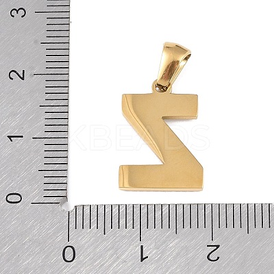 Natural White Shell Alphabet Pendants STAS-M338-02G-Z-1