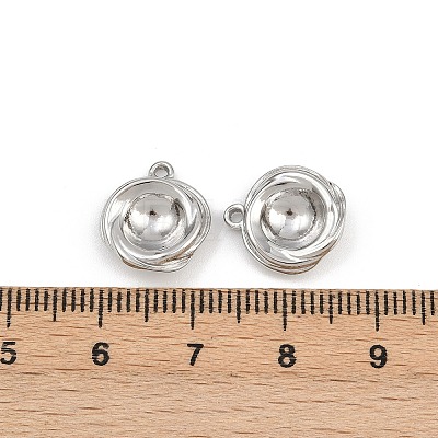 304 Stainless Steel Pendant Cabochon Settings STAS-L303-32P-1