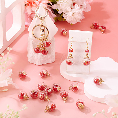 20Pcs Transparent Glass Globe Pendants GLAA-TA0003-57B-1