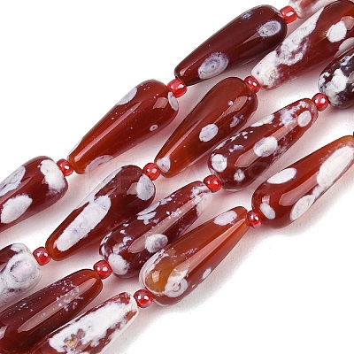 Natural Fire Crackle Agate Beads Strands G-K393-F01-8x20-1