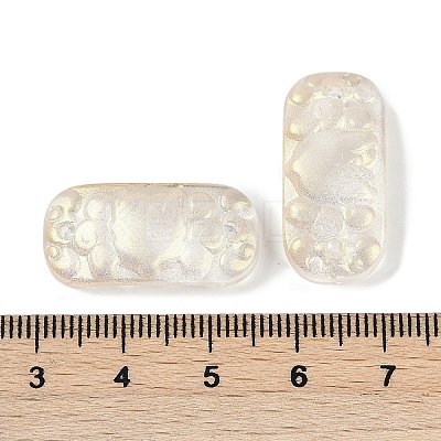 Spray Painted Transparent Glass Connector Charms X1-GLAA-H035-06A-1