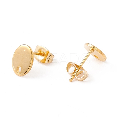 201 Stainless Steel Stud Earring Findings with Hole EJEW-A071-13G-1