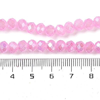 Baking Electroplate Glass Beads Strands DGLA-A039-J8mm-B18-1