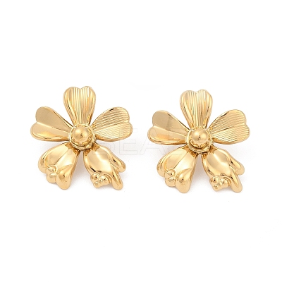 304 Stainless Steel Stud Earrings EJEW-D306-02G-1