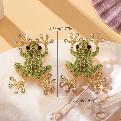 Alloy & Rhinestone Stud Earrings FS-WG98FAE-01-1