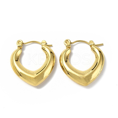 Ion Plating(IP) 304 Stainless Steel Hollow Teardrop Hoop Earrings for Women STAS-B034-14G-1