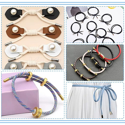 36Pcs 6 Style 201 & 304 Stainless Steel Cord End STAS-UN0052-71-1