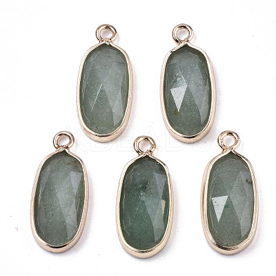 Natural Green Aventurine Pendants G-N326-45E-1