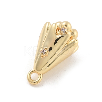 Brass Micro Pave Cubic Zirconia Pendants LS-KK-D283-18G-1