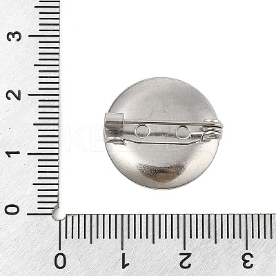 304 Stainless Steel Brooch Cabochon Settings STAS-E547-08G-P-1