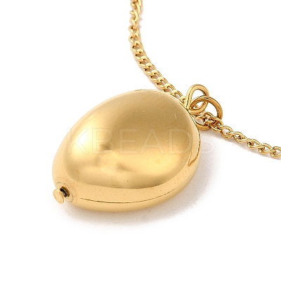 Stainless Steel Nuggets Pendant Necklace NJEW-D054-04G-1