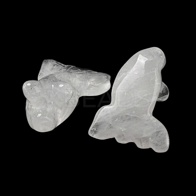 Natural Quartz Crystal Carved Healing Goldfish Figurines DJEW-D012-08L-1