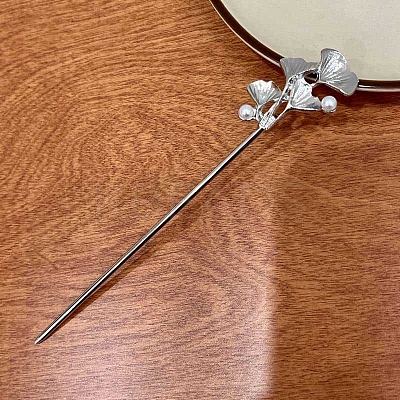 Leaf Alloy Enamel Hair Pin Chopsticks PW-WGC914D-02-1