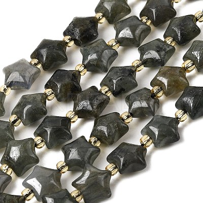 Natural Labradorite Beads Strands G-Z080-A33-10mm-1