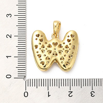 Brass Micro Pave Cubic Zirconia Pendants KK-E061-03G-23-1