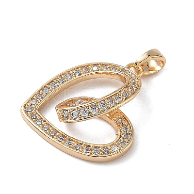 Brass Micro Pave Cubic Zirconia Pendants KK-C140-05C-G-1
