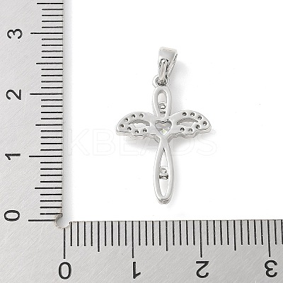 Brass Micro Pave Cubic Zirconia Pendants KK-U056-30P-1