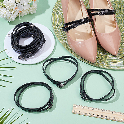 5 Pairs PU Leather Anti-Loose High-heeled Shoe Laces AJEW-GO0002-41-1