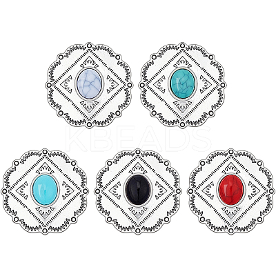 10Pcs 5 Colors Alloy Shank Buttons FIND-GF0009-17-1