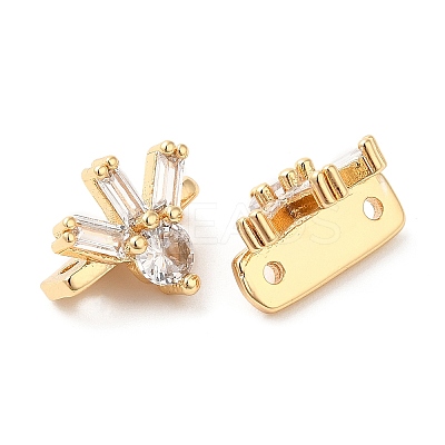 Brass Connector Charms KK-F855-16G-1