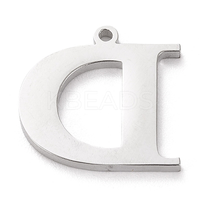 Tarnish Resistant 304 Stainless Steel Letter Pendant Rhinestone Settings LS-STAS-J028-01D-1