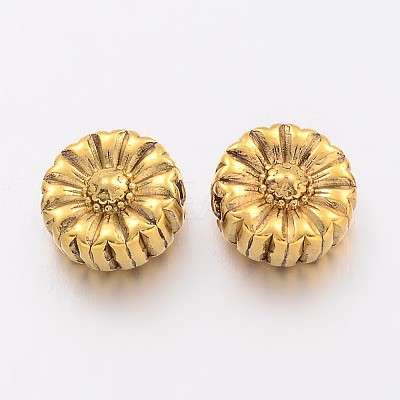 Tibetan Style Alloy Flower Beads X-TIBEP-GC190-AG-NR-1