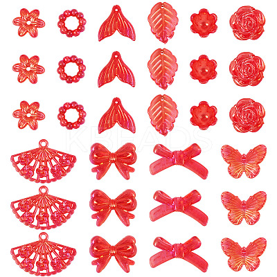 182Pcs 100G Transparent Acrylic Beads OACR-TA0003-66D-1