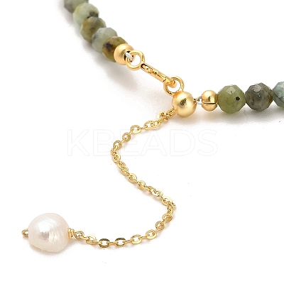 Natural Turquoise Bead Bracelets BJEW-E098-12G-1