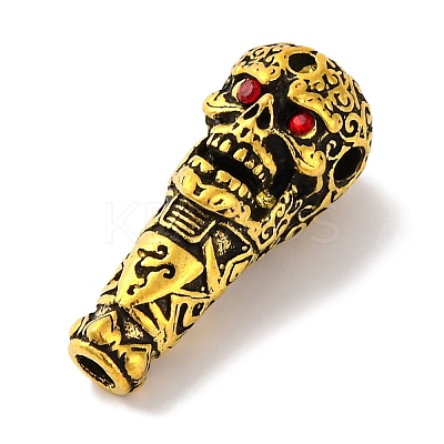 Rack Plating Tibetan Style Alloy 3 Hole Guru Beads PALLOY-F313-07AG-1