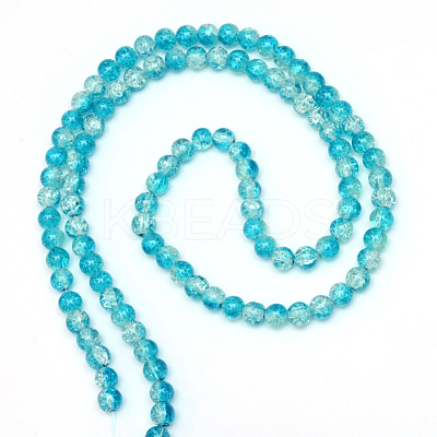 Baking Paint Crackle Glass Beads Strands X-CCG-S001-4mm-06-1
