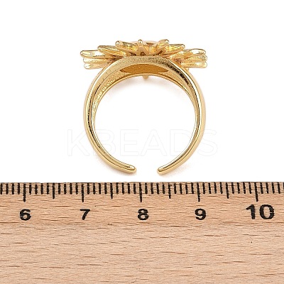 Brass Adjustable Cuff Open Rings RJEW-C145-03G-1