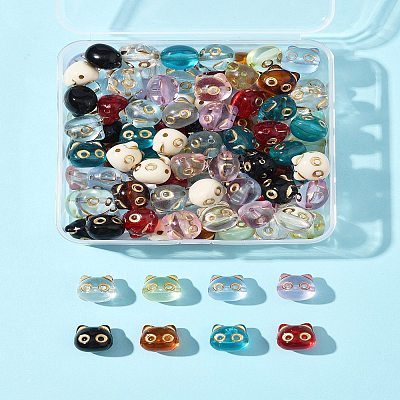 110Pcs 11 Colors Transparent Acrylic Beads MACR-FS0002-07-1