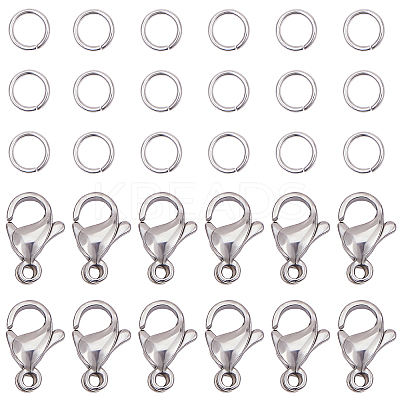 304 Stainless Steel Lobster Claw Clasps STAS-PH0019-51P-1