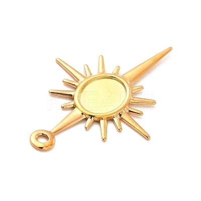 Rack Plating Brass Pendant Cabochon Settings KK-E067-29G-1