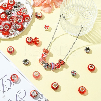 50Pcs Resin European Beads RESI-CJC0050-01C-1