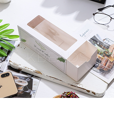 Foldable Kraft Paper Cake Drawer Box BAKE-PW0001-446A-05-1