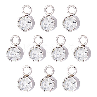 10Pcs Glass Rhinestone Charms STAS-TA0003-26F-1