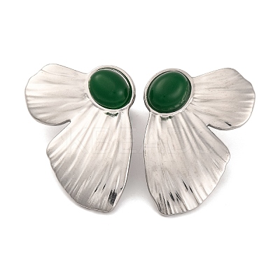 304 Stainless Steel Stud Earrings LS-EJEW-Z057-08P-1