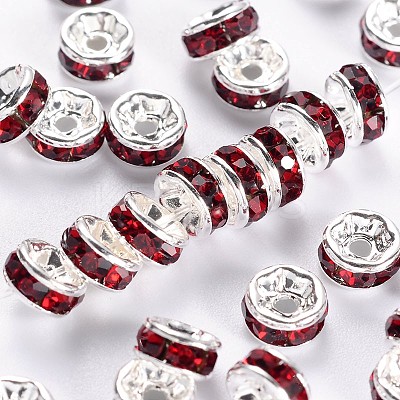 Brass Grade A Rhinestone Spacer Beads RSB035NF-09-1