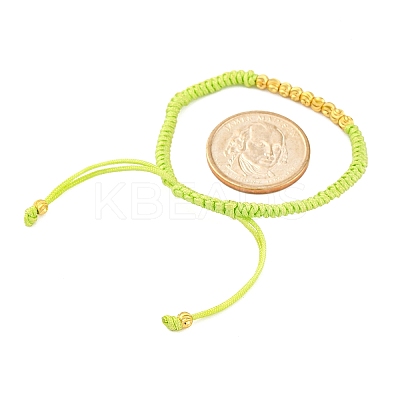 Polyester Cord Braided Bead Bracelets for Women BJEW-L698-01G-02-1