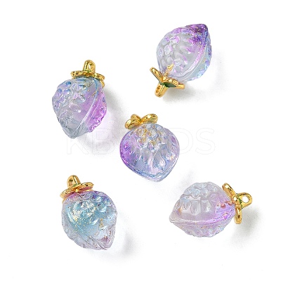 Transparent Glass Pendants GLAA-P072-03G-11-1