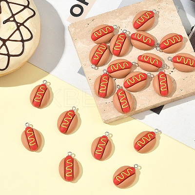 20Pcs Opaque Resin Pendants RESI-YW0005-06-1