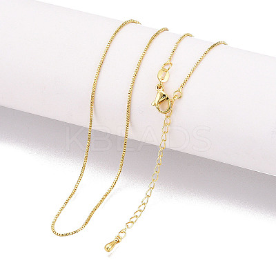 Brass Box Chain Necklaces for Women NJEW-G084-12LG-1