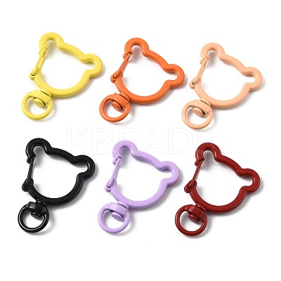 14Pcs Spray Painted Eco-Friendly Alloy Swivel Snap Hook Clasps FIND-FS0004-59-1