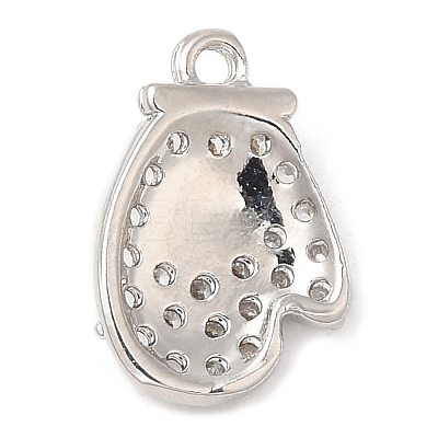 Rack Plating Brass Pave Cubic Zirconia Pendants KK-R150-13P-01-1