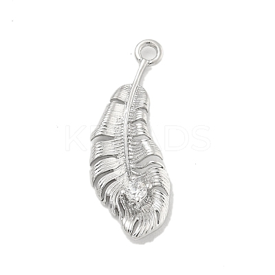 Brass Micro Pave Clear Cubic Zirconia Pendants LS-KK-U015-12P-1