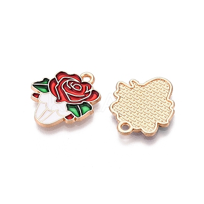 Valentine's Day Theme Alloy Enamel Pendants ENAM-T020-50H-01-1